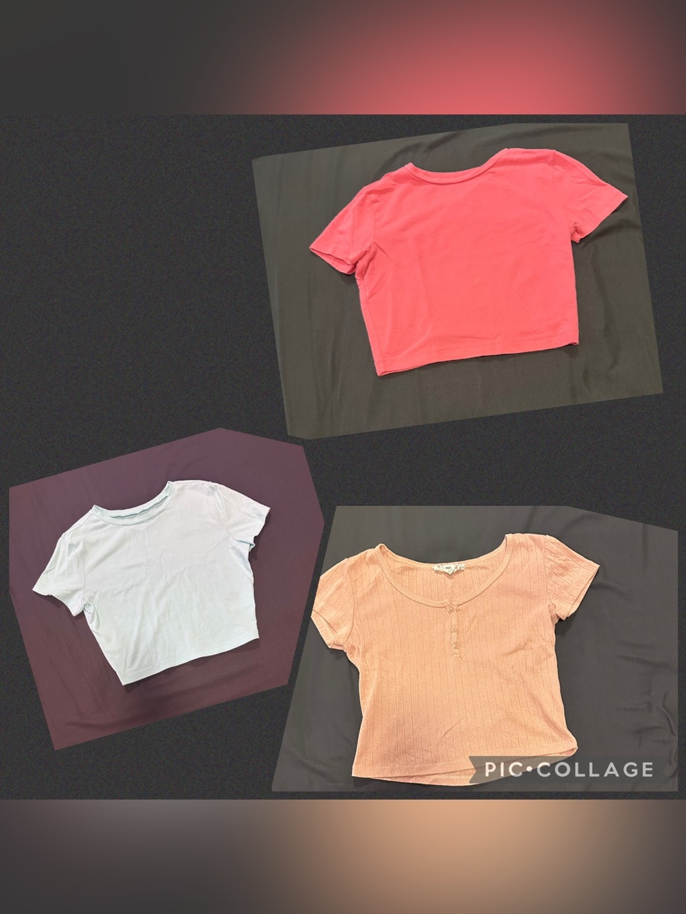 Women’s crop top teeshirt bundle. 3 tops